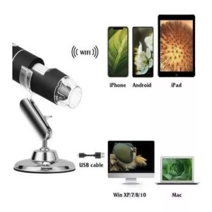 Lupa Digital Microscópio Eletrônico Wifi Portátil Sem Fio
