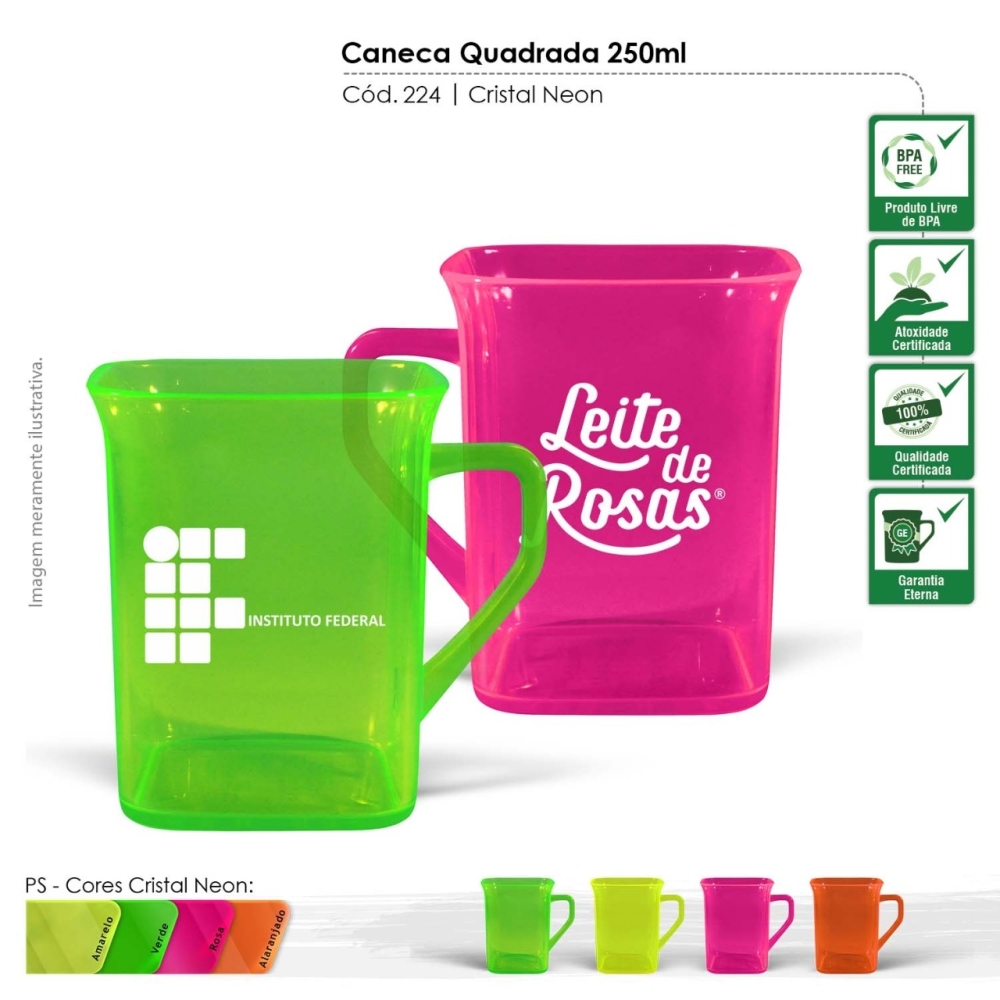 Caneca Quadrada 250ml-315Canecaquadrada250ml