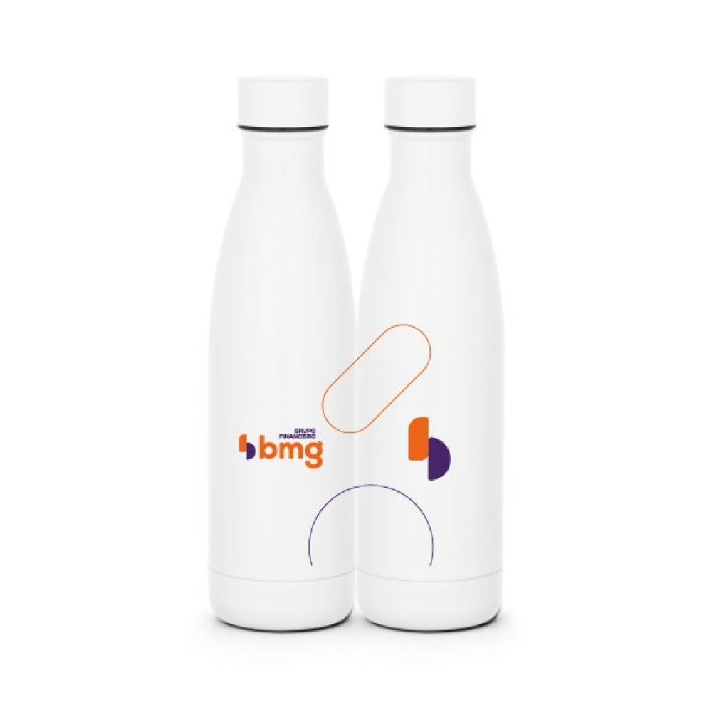 Garrafa em aço inox de parede dupla térmica, isolada a vácuo 500 mL-BMG94078