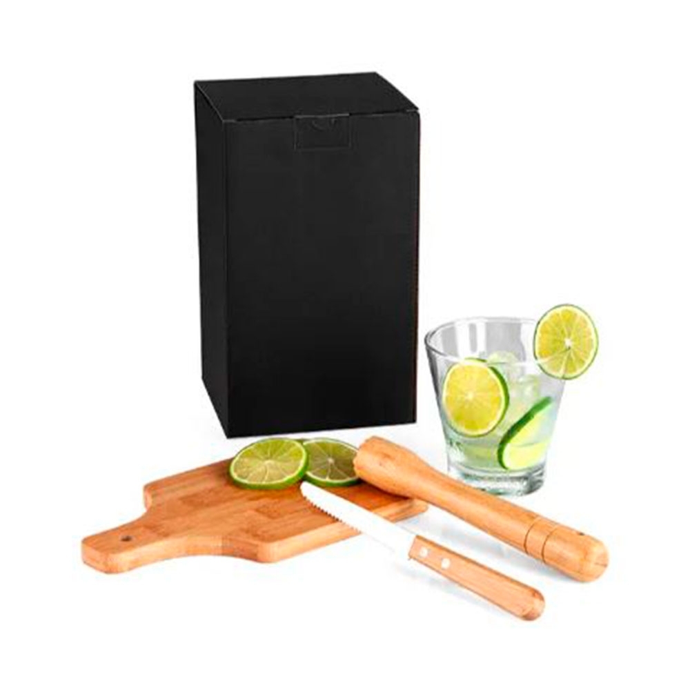 KIT PARA CAIPIRINHA EM BAMBU IBIZA - 0,35 L - 4 PÇS-402kitcaipirinha