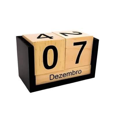 Calendário Permanente de Madeira