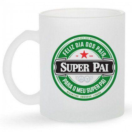 Caneca em Vidro Jateado