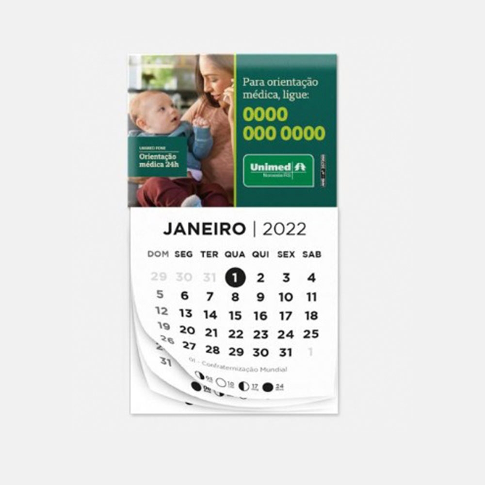 Mini Calendario de Geladeira 